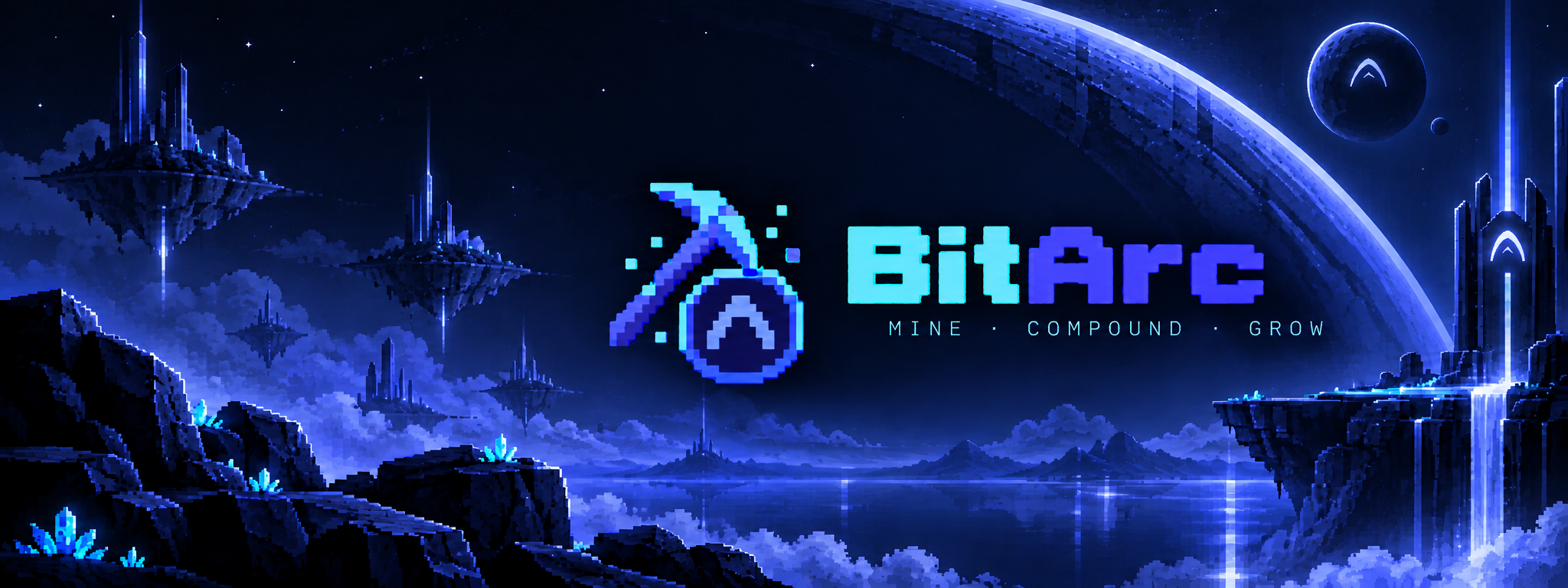 BitArc — Mine · Compound · Grow